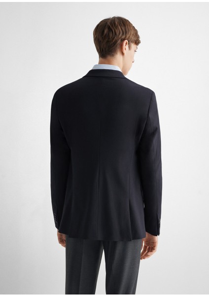 Mango Dokulu Normal Kesim Takım Elbise Ceketi Blazer