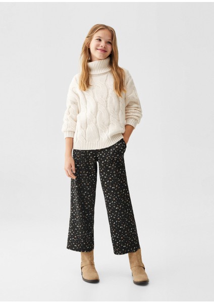 Mango Kids Çiçek Desenli Pantolon