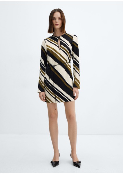 Kemer Çizgili Elbise indirimleri