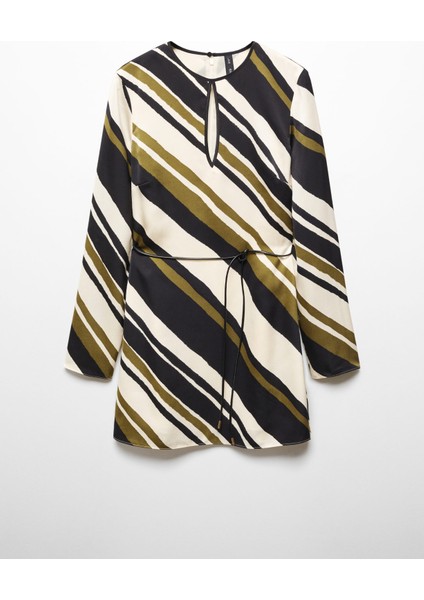 Kemer Çizgili Elbise modelleri