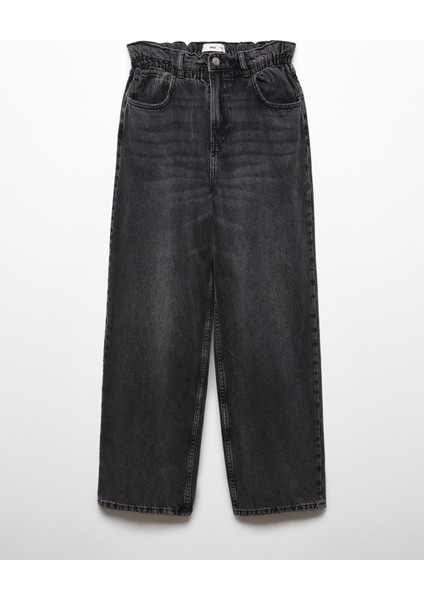 Bel Düz Slouchy Jean