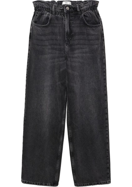 Bel Düz Slouchy Jean