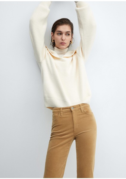 Flare Crop Kadife Pantolon