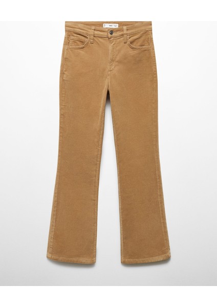 Flare Crop Kadife Pantolon
