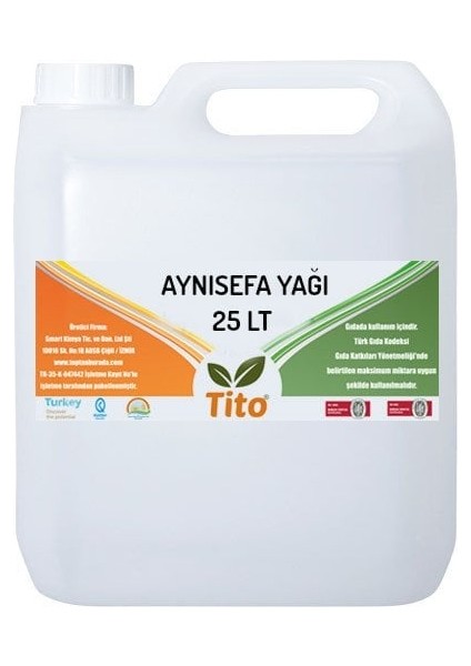 Aynı Sefa Yağı Soğuk Sıkım 25 Lt