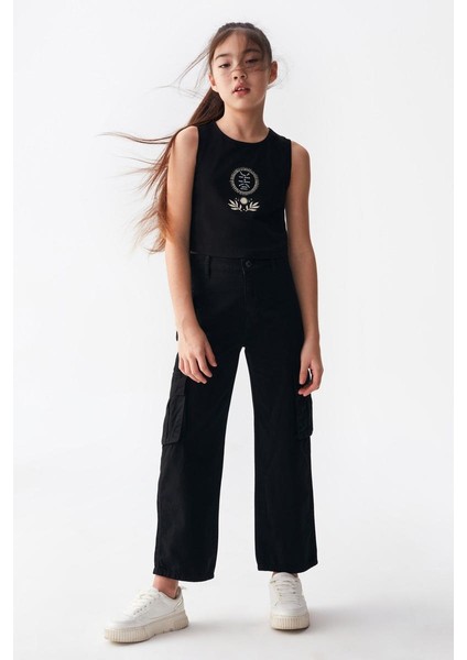 08-14 Yaş Kız Çocuk Siyah Renk Tuvana Bluz fiyatları