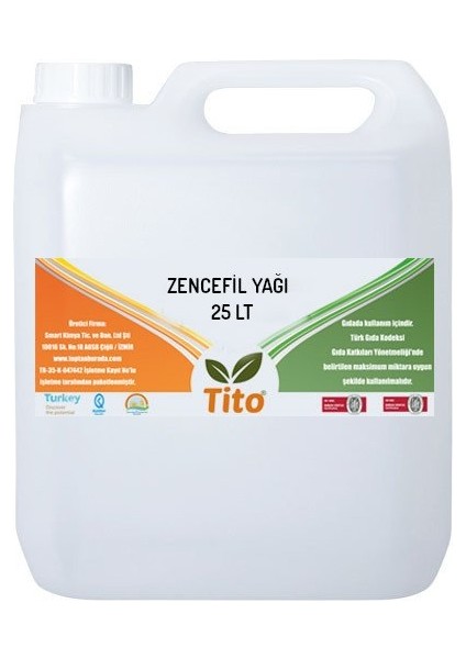 Zencefil Yağı 25 Lt