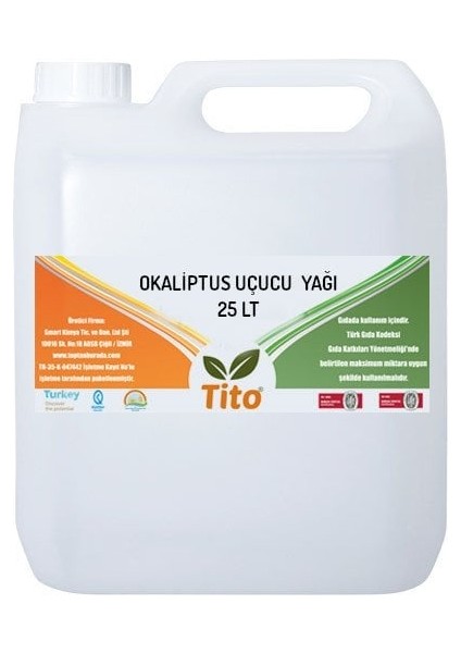 Okaliptus Uçucu Yağı 25 Lt