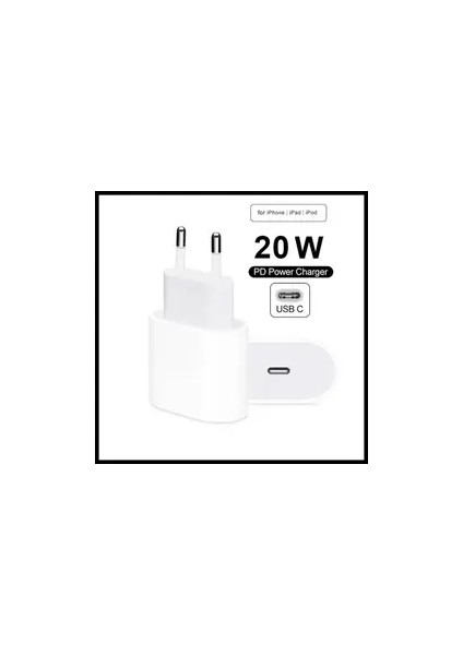 Iphone 12 Pro Uyumlu Typc Girişli 20W Hızlı Adaptör + Typ-C Kablo