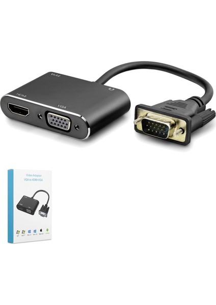 Çevirici VGA To HDMI + VGA Video Hadron HDX-7821