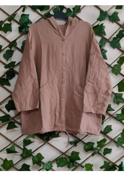 Müslin Tunik Sütlü Kahve - L