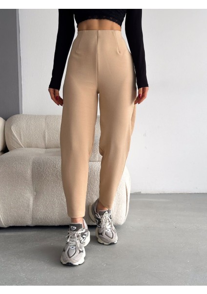 Kadın Balon Pantolon Camel - L