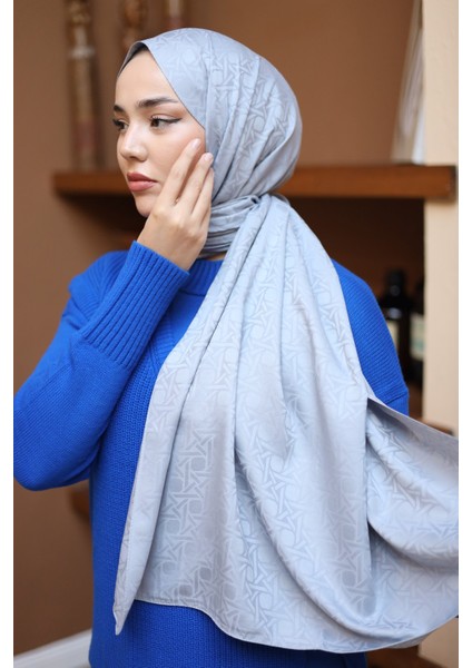 Marka Jakarlı Deluxe Şal - Gümüş modelleri
