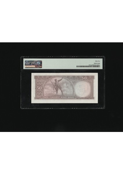 Pmg 55 Elli Türk Lirası 50 Tl 1970 (Nd 1971) P 187AA S/n V91 002299 5. Ems 7. T Ça fiyatları