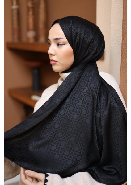 Marka Jakarlı Deluxe Şal - Siyah modelleri