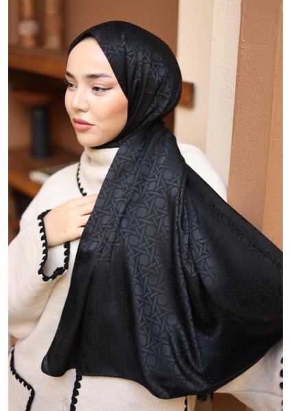Marka Jakarlı Deluxe Şal - Siyah fırsatları
