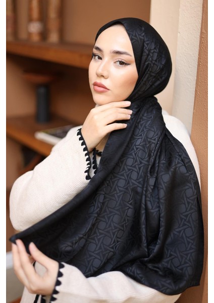 Marka Jakarlı Deluxe Şal - Siyah indirimleri