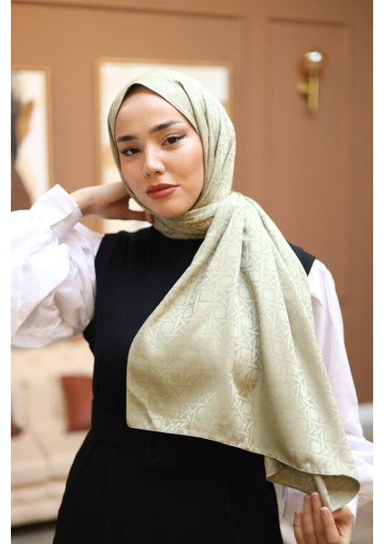 Marka Jakarlı Deluxe Şal - Su Yeşili