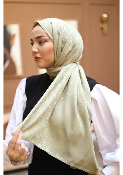 Marka Jakarlı Deluxe Şal - Su Yeşili