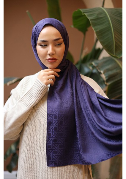 Marka Jakarlı Deluxe Şal - Mor