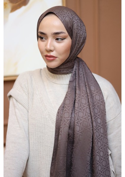 Marka Jakarlı Deluxe Şal - Koyu Vizon fırsatları