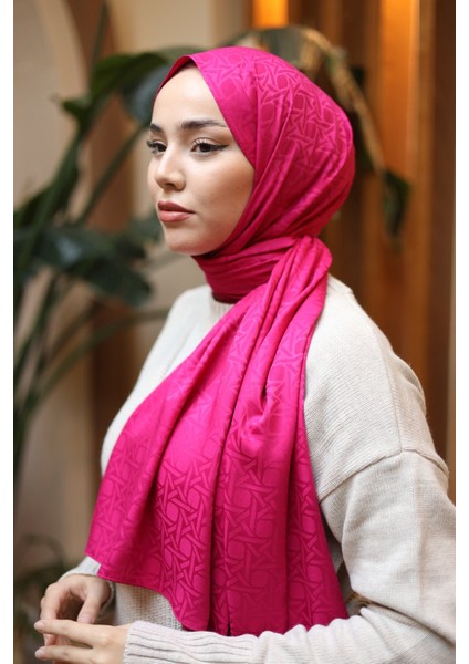 Marka Jakarlı Deluxe Şal - Pembe