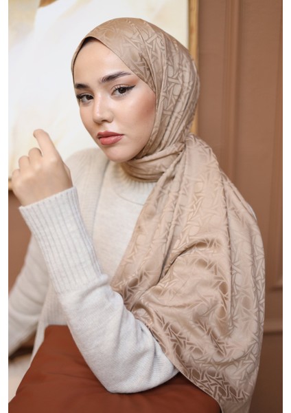 Marka Jakarlı Deluxe Şal - Koyu Bej indirimleri
