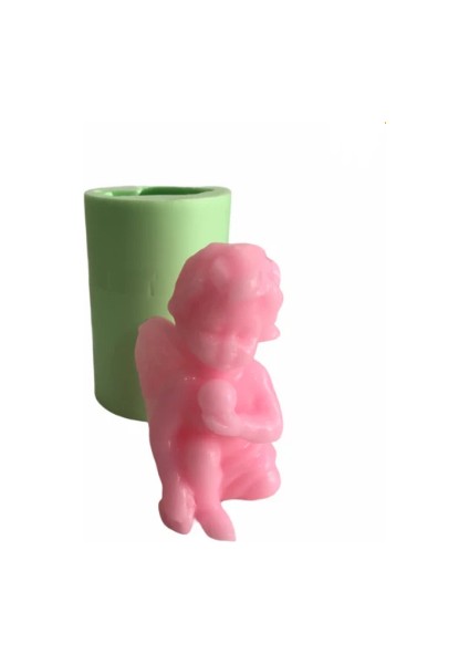 3 Boyutlu Melek Silikon Kalıp Sabun Kokulu Taş Mum Epoksi Kalıbı
