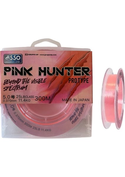 Pink Hunter 300mt 0.37mm Surf FC COATED Visible Line Fluorocarbon Kaplama Misina