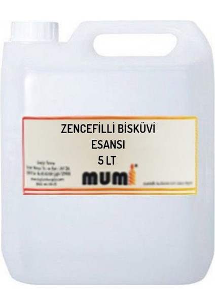 Mum Esansı Zencefilli Bisküvi 5 Lt