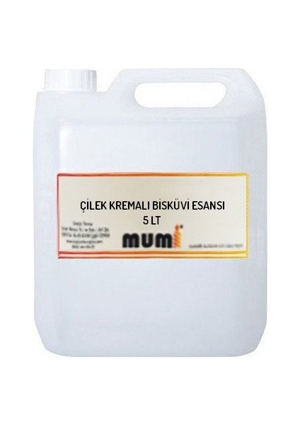 Mum Esansı Çilek Kremalı Bisküvi 5 lt