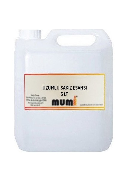 Mum Esansı Üzümlü Sakız 5 Lt