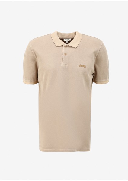 Deve Tüyü Erkek Polo Yaka Relaxed Polo T-Shirt J4SM-TST7232