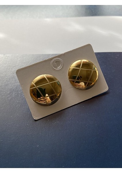 Yuvarlak Halka Çelik Kararmaz Gold Kaplama Küpe Çifti fiyatları