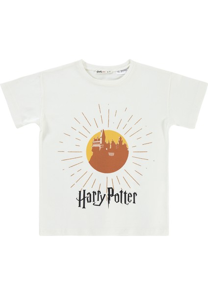 Kız Çocuk Tişört 10-13 Yaş Ekru