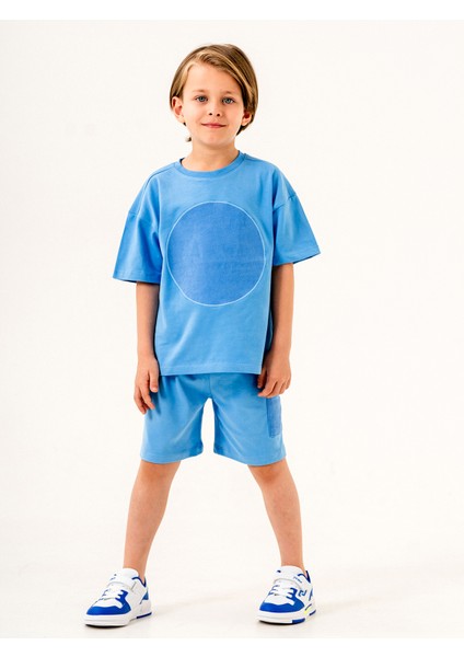 Çocuk Tişört 3-9 Yaş Mavi