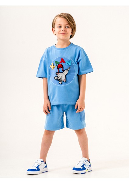 Çocuk Tişört 3-9 Yaş Mavi indirimleri