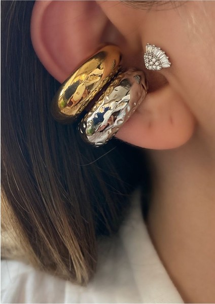 Iri Tombul Halka Çelik Kararmaz Kıkırdak Earcuff