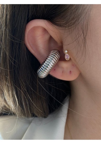 Boğumlu Halka Altın Kaplama Kıkırdak Earcuff modelleri