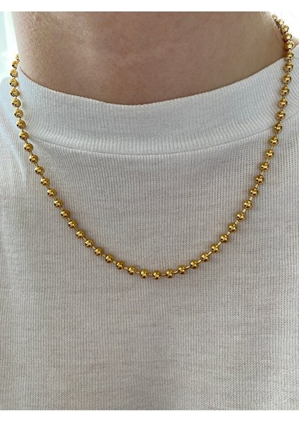 Kadın Sıralı Toplu Çelik Kararmaz Gold Kolye fiyatları