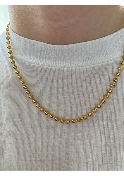 Kadın Sıralı Toplu Çelik Kararmaz Gold Kolye fırsatları