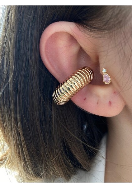 Boğumlu Halka Altın Kaplama Kıkırdak Earcuff indirimleri
