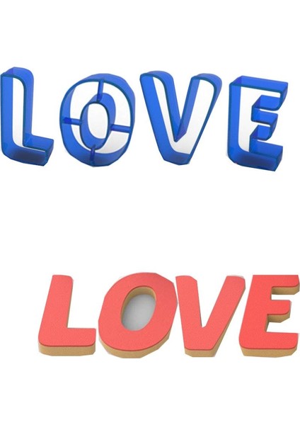 Love Kurabiye Kalıbı Yapım Seti 4 Parça