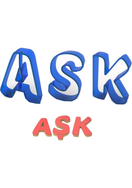 Aşk Kurabiye Kalıbı Yapım Seti 3 Parça