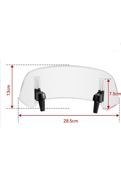 RS-400A Yeni Nesil Kademeli Rüzgar Saptırıcı Şeffaf Ön Cam Uzatma / Deflektör