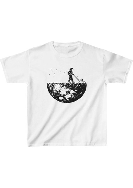 Unisex Çocuk Baskılı T-Shirt - Beyaz