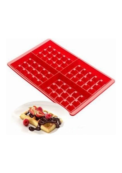 Dikdörtgen Şekilli Waffle Pankek Kalıbı