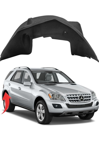 Mercedes ml Serisi W164 Çamurluk Davlumbazı Arka Sağ 2006-2011 Arası 1648844822