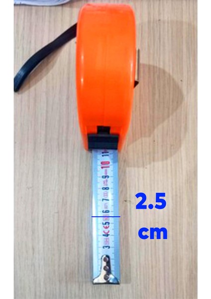 Plastik Kaplamalı Bükülebilir Sert Metal Ölçü Ölçme Şerit Metre 10 Metre 25 mm Mezura