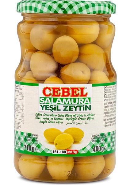 Salamura Y.zeytin 400 gr Kavanoz (Kokteyl) (3xl | 161-180)